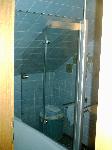 Breuer Elana Komfort Drehfalttür mit Schrägschnitt und Seitenwand auf Badewanne, Sondermaß, Echtglas klar 6mm, Bild 2
